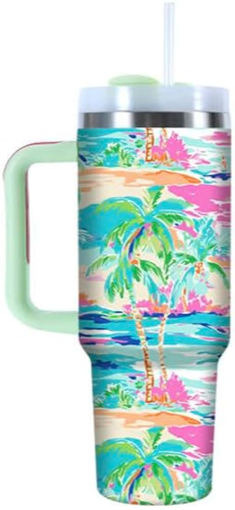 Ordinary Glimmers Stainless Steel Double Wall 40oz Tumbler with Lid, Straw, and Handle - Premium ... | Amazon (US)