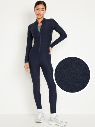 Cloud+ Long-Sleeve Zip Bodysuit for Women | Old Navy (US)