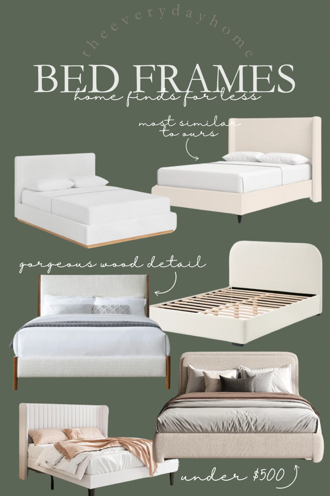 Upholstered neutral bed frames 

#LTKcanada #LTKfamily