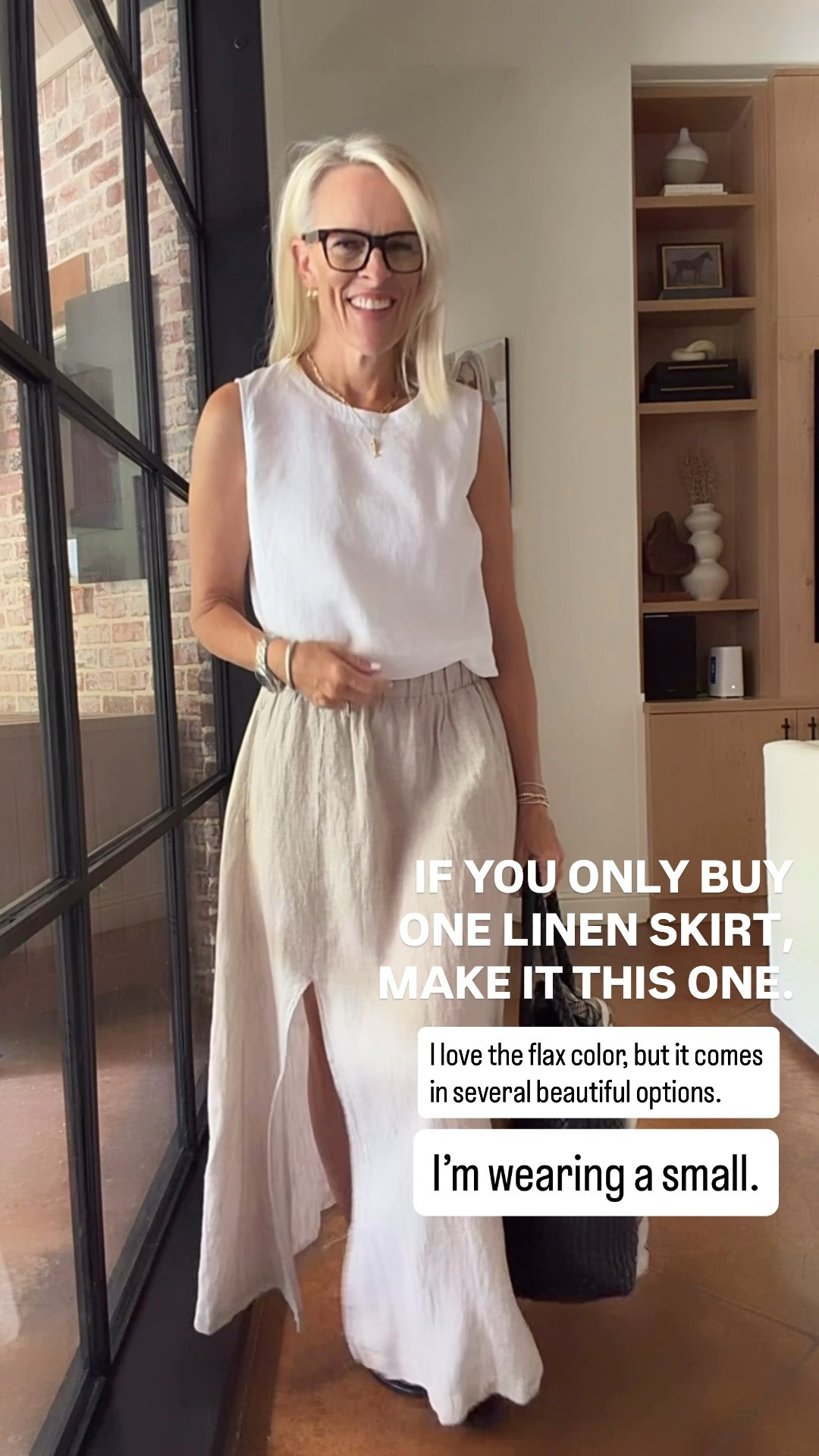This Quince linen maxi skirt is one of my most-worn pieces! I have it in the flax color and reach for it all the time. It’s lightweight, comfortable, has pockets, and pairs effortlessly with everything from a simple tank to a lightweight sweater. I’m wearing a small.

💡 LTK MADE EASY
❤️ Heart = Support my posts!
🔖 Save = Get sale & restock alerts
📋 Lists = Keep favorites organized
📲 Share = Send lists and products to a friend. Hello, Christmas List!
💬 Comment = Ask me anything about what I’m wearing.:-)

#LTKootd #LTKOver40 #LTKSaleAlert