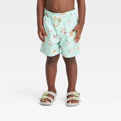 Toddler Boys' Dogs Swim Shorts - Cat & Jack™ Green | Target
