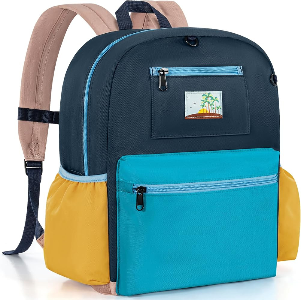 Toddler Backpack for Boys 2-5: Preschool Kindergarten Backpack - 13" Daycare Backpack Fit A4 Fold... | Amazon (US)