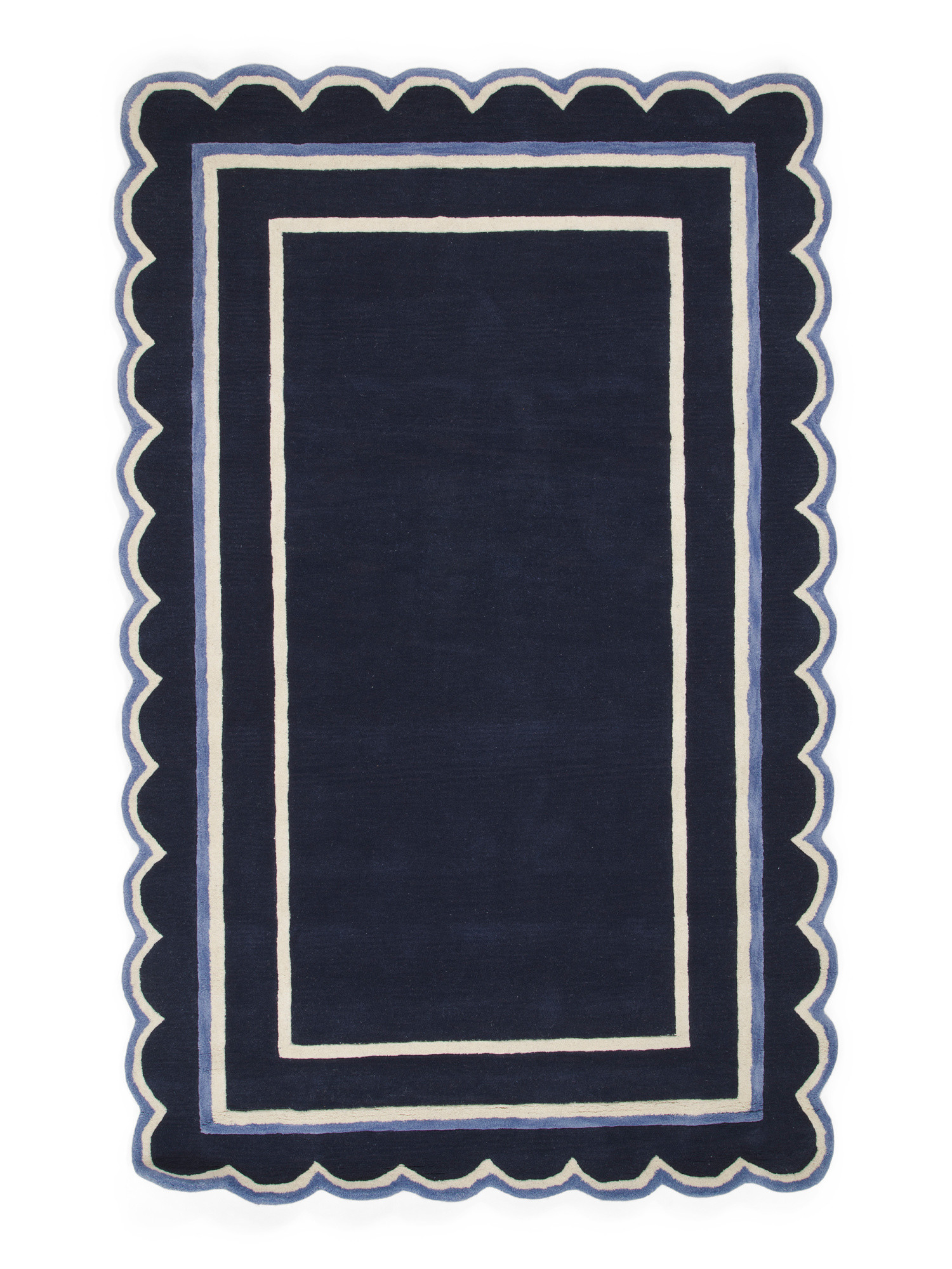5x8 Wool Scallop Edged Rug | Marshalls