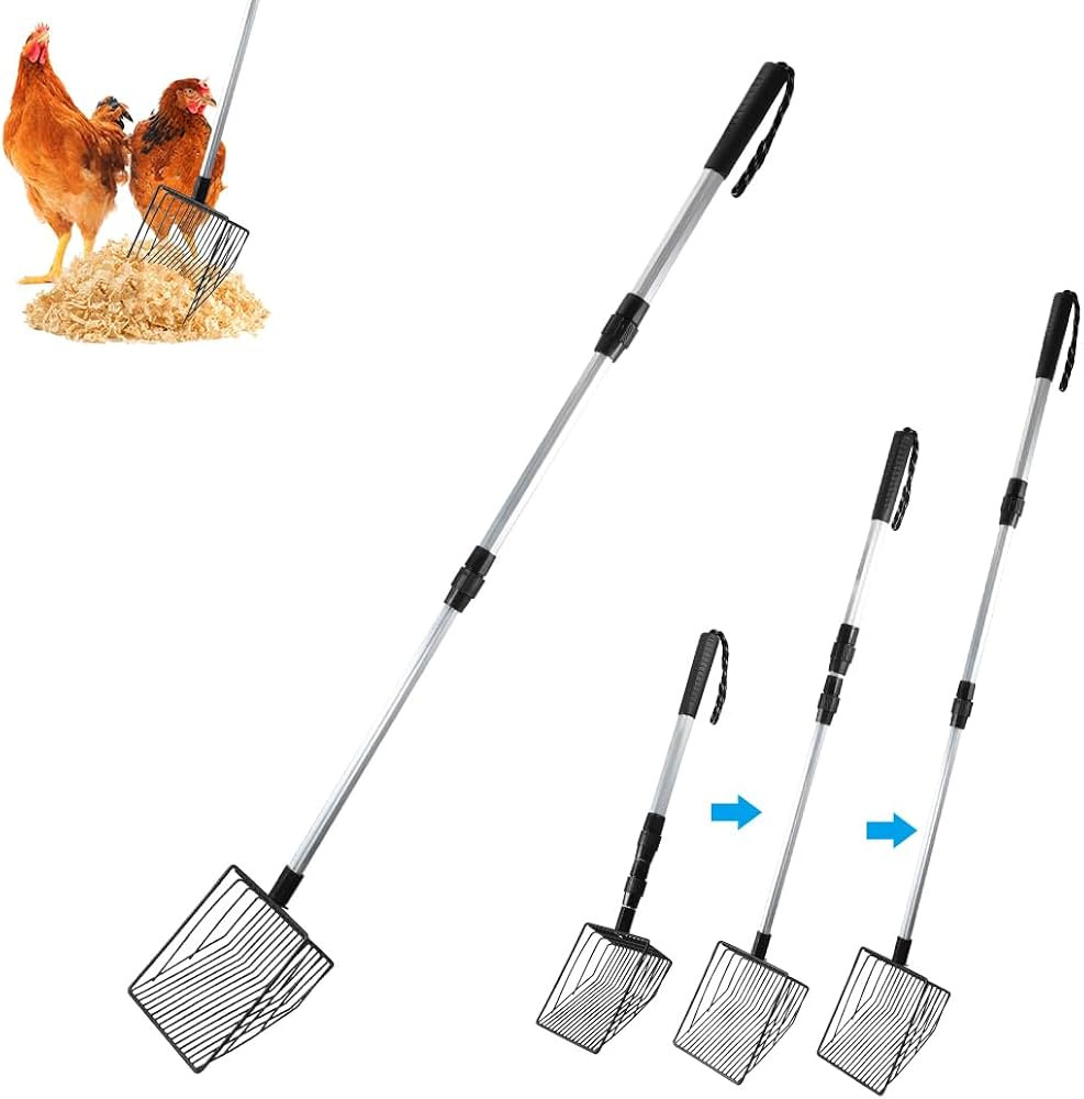 Chicken Poop Scooper, Stretchable Litter Scooper for Chicken(22.4 to 42 Inch), Detachable Chicken... | Amazon (US)
