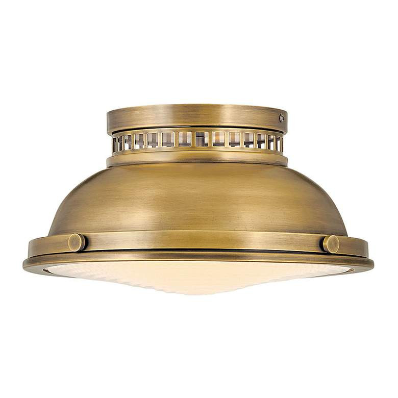 Hinkley Emery 12 3/4" Wide Heritage Brass Ceiling Light | Lamps Plus