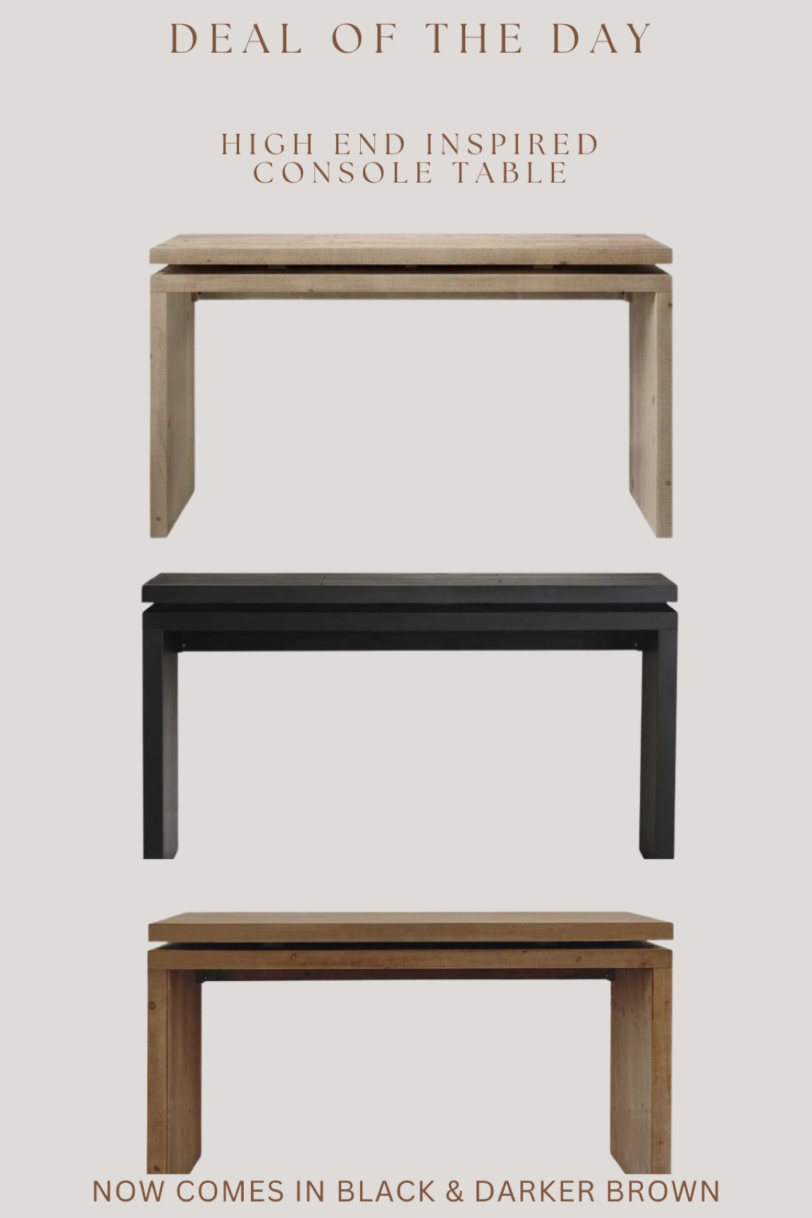 I found this perfect Matthes inspired console table a few months ago & it just launched in black and a darker brown!!!!!! 🚨🚨🚨🚨🚨 all colors in stock!!!



#LTKStyleTip #LTKHome #LTKSaleAlert
