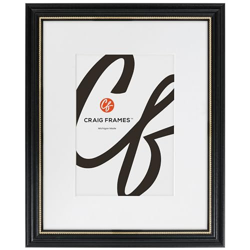 Craig Frames 314BG, 20x30 Picture Frame Matted for a 16x24 Photo, Ornate Black and Gold | Amazon (US)