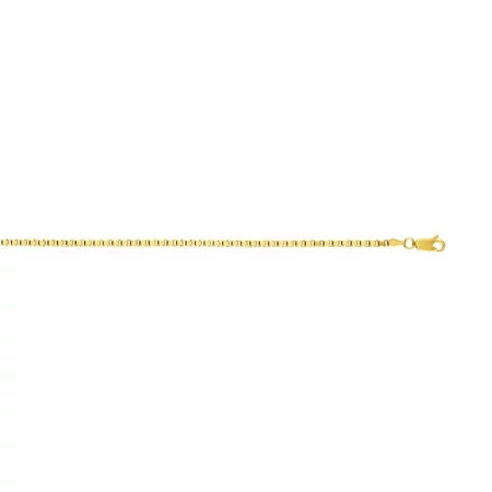 JewelStop 14k Yellow Gold 2.5mm Classsic Square Box Chain Necklace - 20 22 24 | Walmart (US)