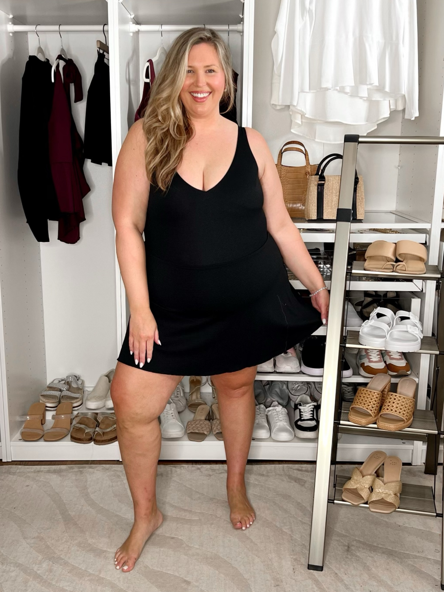 New SPANX Swimwear Try-On! Use code ASHLEYDXSPANX for a discount on full price items at checkout! 

Size 2X
This is the most amazing swim dress EVER! I actually get asked for swim dress options constantly, so I’m so glad I have this one to recommend! I got the size 2X in this swim dress, but I found it fit snug and a bit short on my body — I am naturally high-waisted so one pieces and swim dresses often run short on my torso. I would recommend sizing up in this one! It’s so cute and chic, and honestly kind of just looks like an athletic dress you could totally wear out and about before heading to the pool! LOVE it! 

#LTKSwim #LTKPlusSize #LTKSeasonal