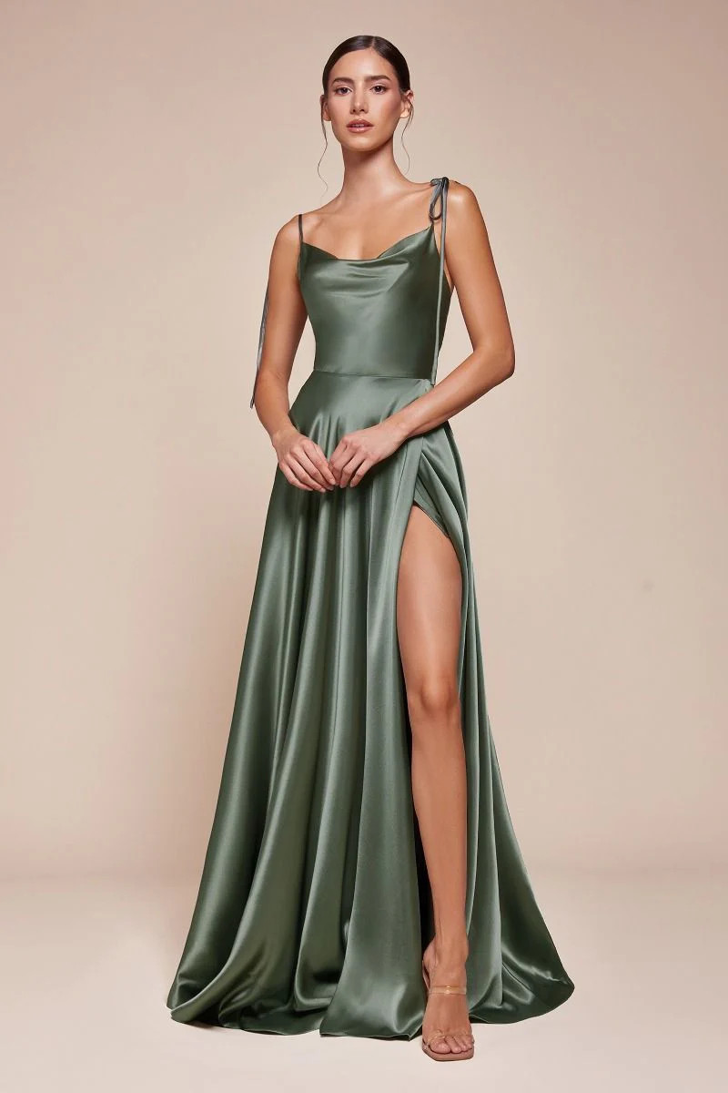 Lottie Gown in Moss Green - Elegant Evening Dress | Lady Black Tie | Lady Black Tie