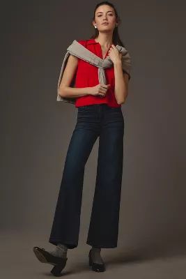 FRAME Le Slim Palazzo High-Rise Wide-Leg Jeans | Anthropologie (US)