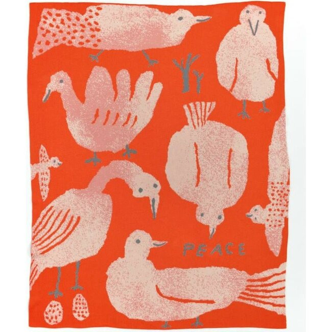 Peace Throw Blanket, Cardinal | Maisonette