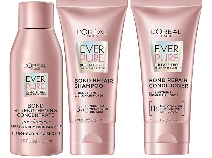 L'Oreal Paris EverPure Bond Repair Shampoo and Conditioner with Pre Shampoo Treatment, Strengthen... | Amazon (US)