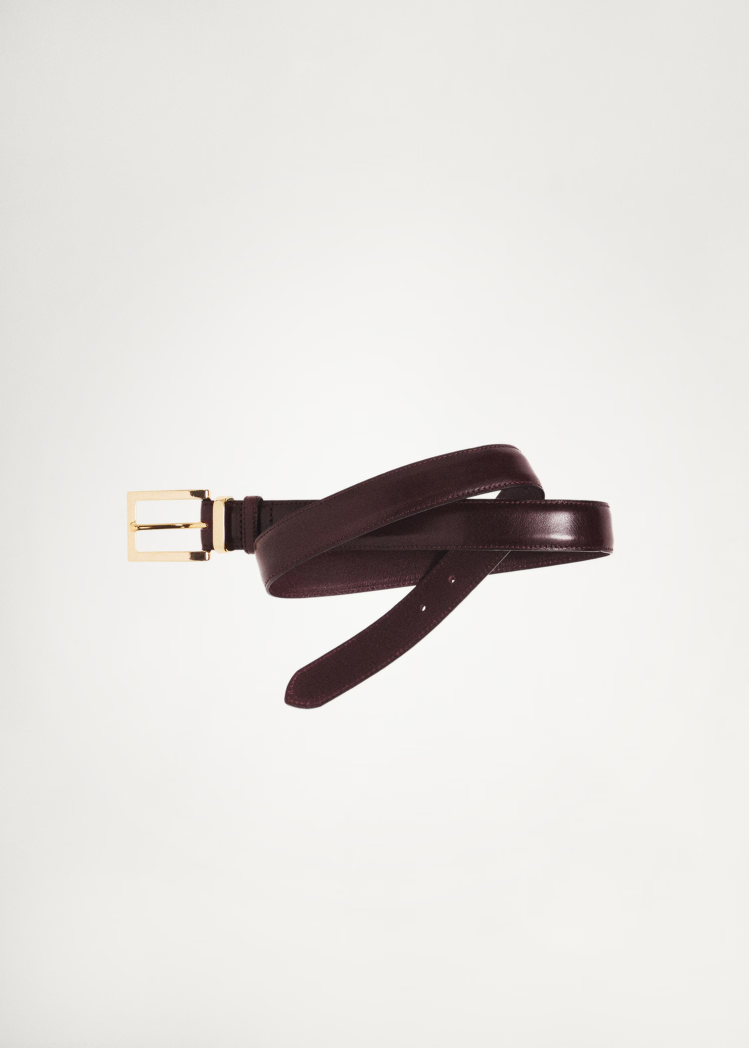 Leather belt with square buckle - Women | MANGO USA | Mango (US/MX/AU)