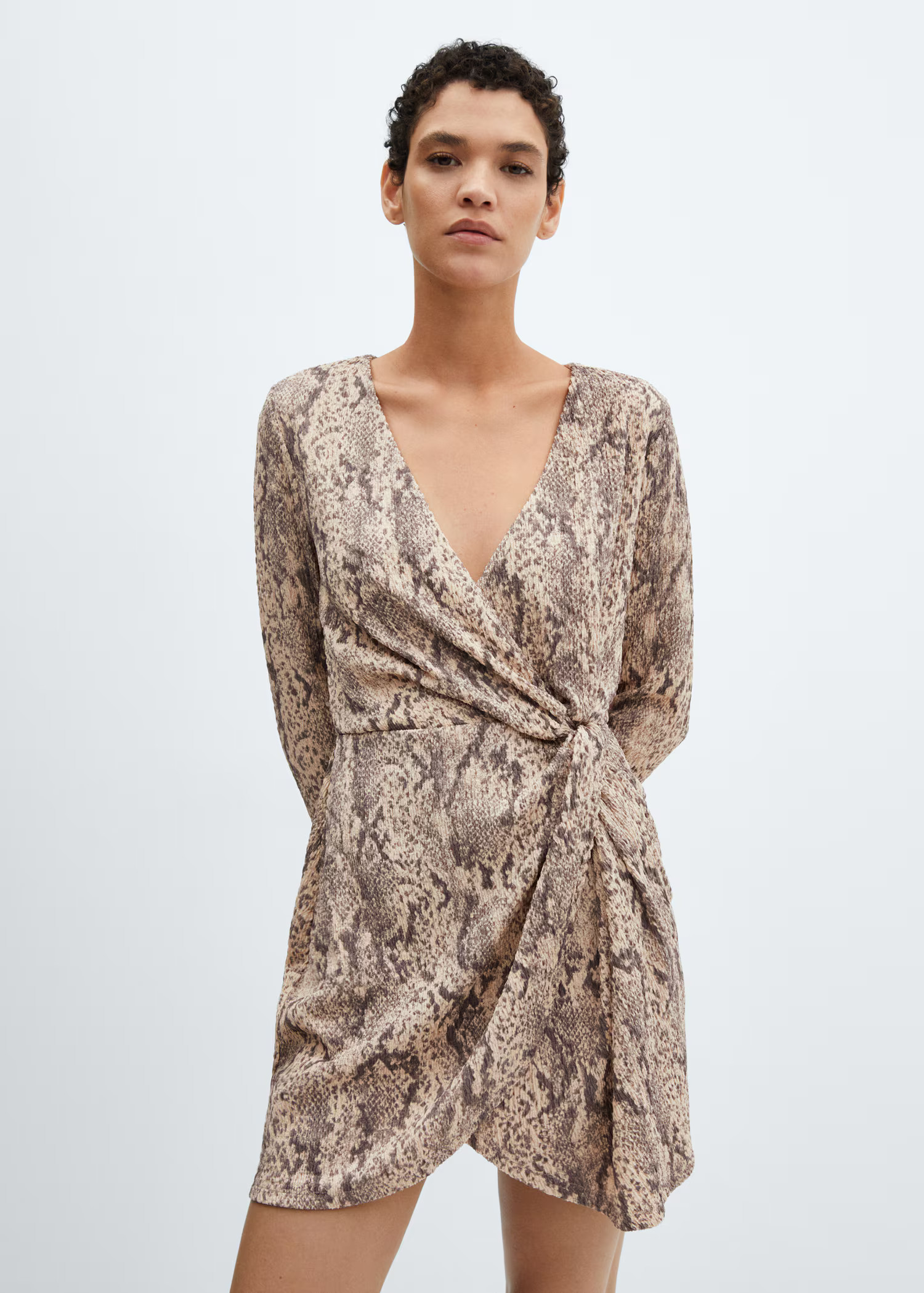 Texturiertes Animal-Print-Kleid | MANGO (DE)