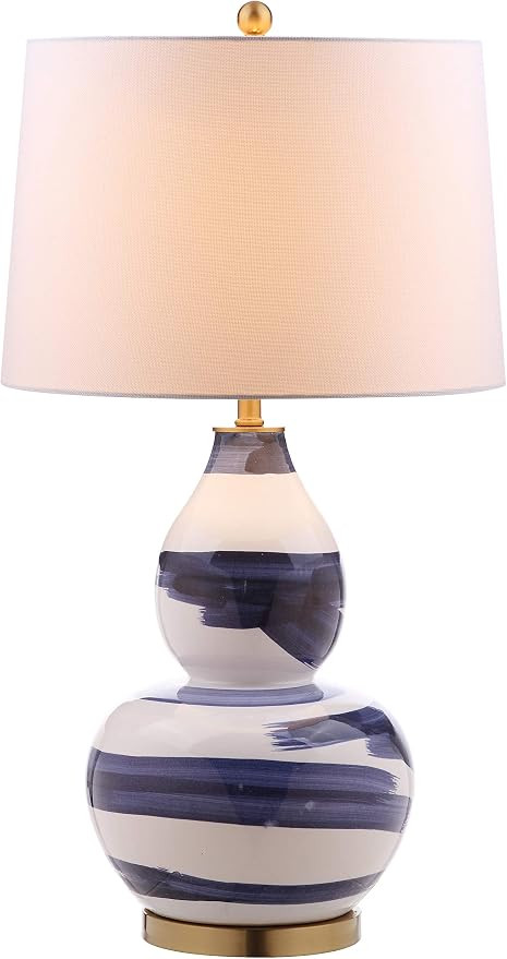 SAFAVIEH Lighting Collection Aileen Abstract Blue/ Gold Brushstroke 33-inch Bedroom Living Room H... | Amazon (US)