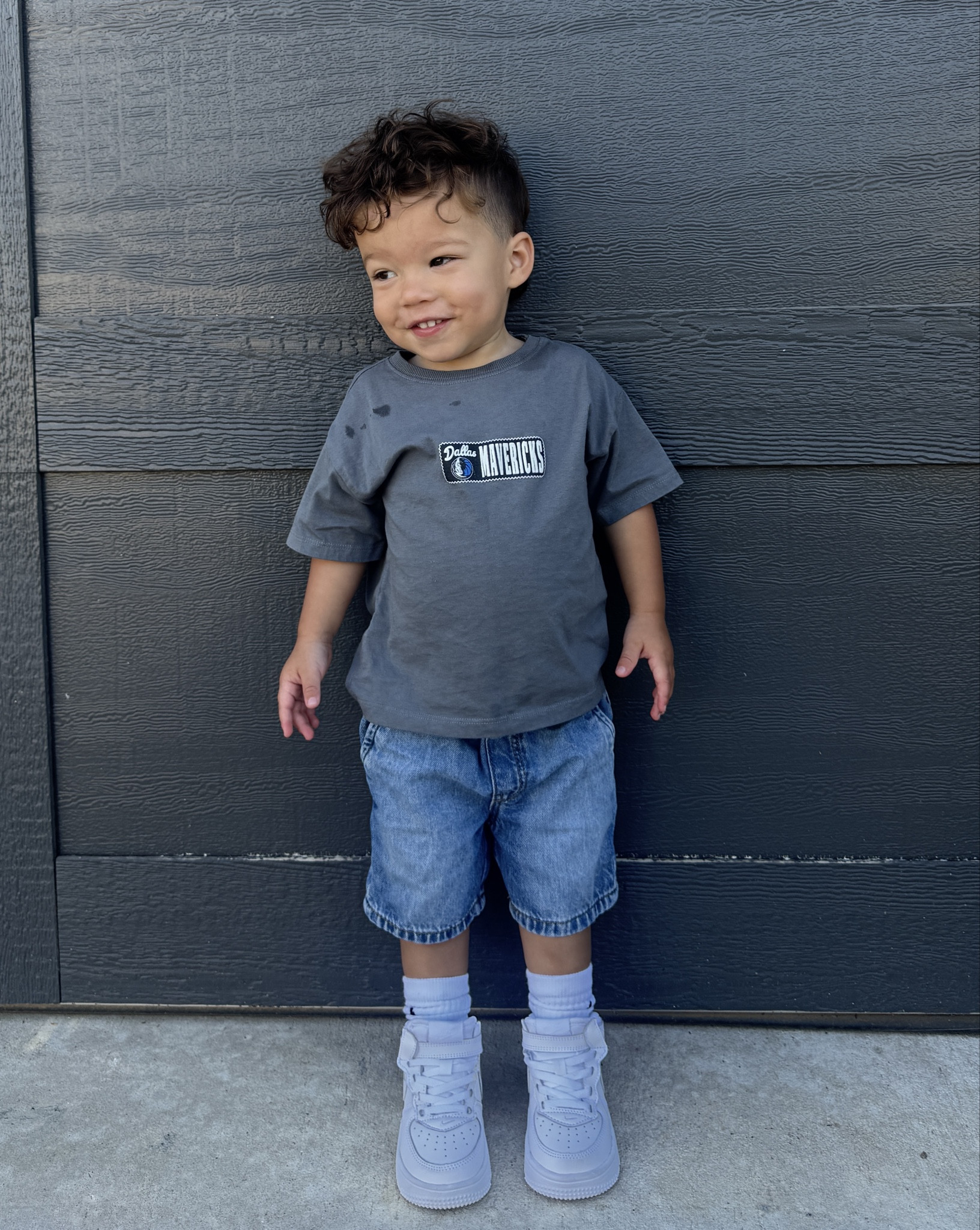 Toddler boy outfit for the summer and spring. Graphic tee, Dallas, basketball, toddler shoes sneakers, shorts, jeans, denim. Zara outfit and Nike kicks! 

#LTKActive #LTKKids #LTKBaby
