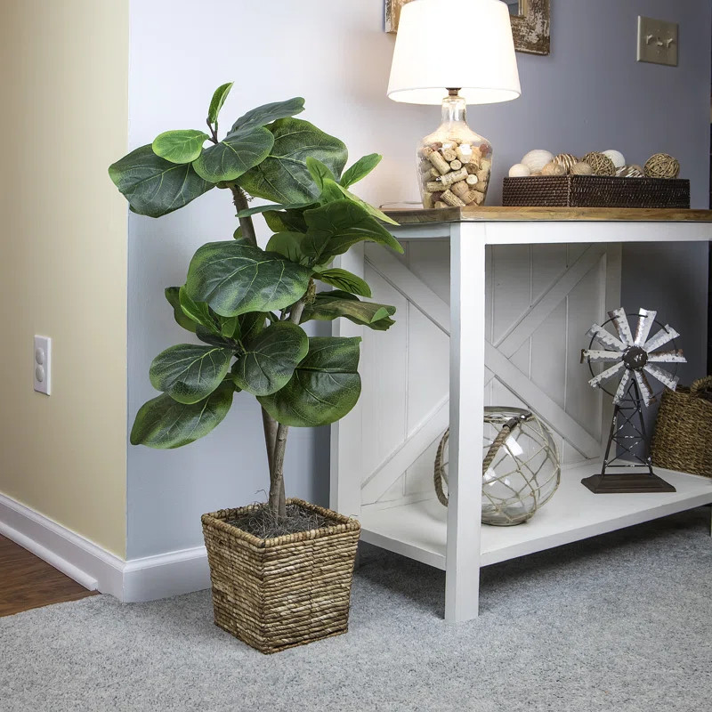38.00'' Artificial Foliage Tree in Basket | Wayfair North America