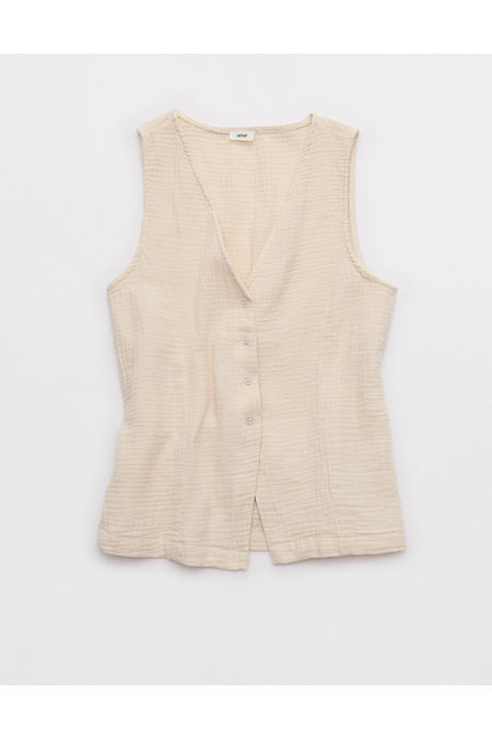 Aerie Day-Off Vest Women's Cake Batter XXS | Aerie