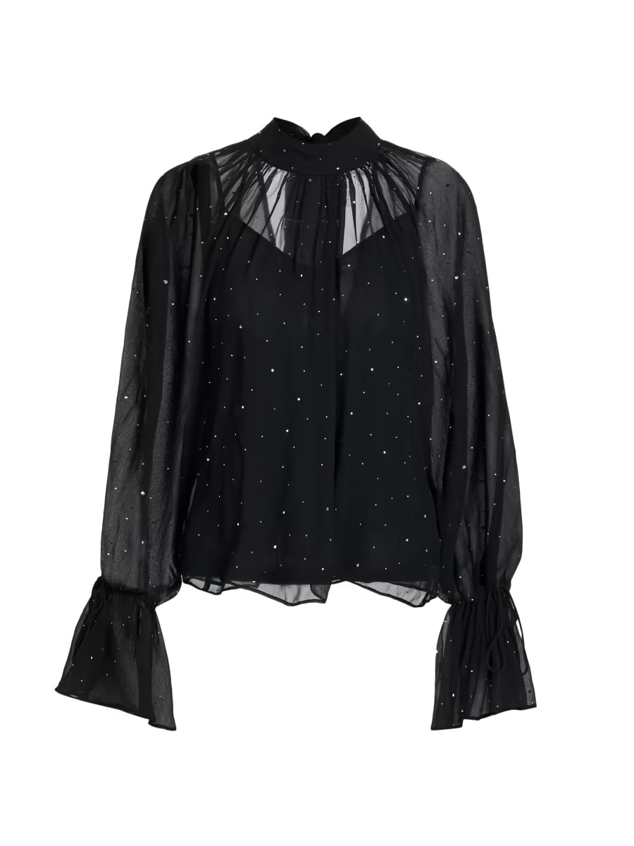 Roux Embellished Chiffon Top | Saks Fifth Avenue