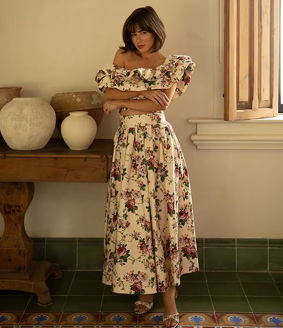 Antonio Melani x The Style Bungalow Miraflores High Waist Pleated Floral Print Skirt | Dillard's | Dillard's