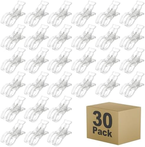 30 Pack Balloon Arch Clips, Large Clear Spring Clamps for Backdrop, 3.5'' Plastic Clips Supplies ... | Amazon (US)