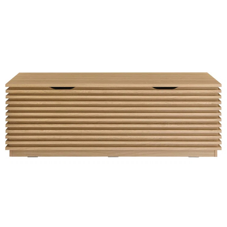 Render 47" Wood Grain Storage Bench by Modway | Wayfair North America