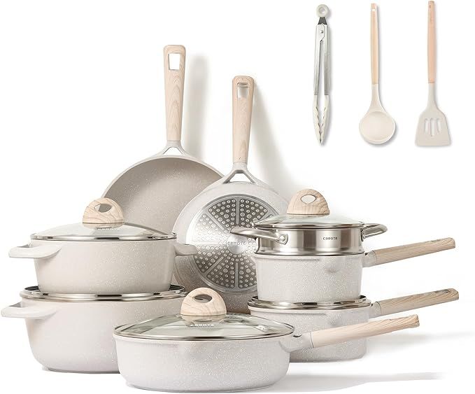 CAROTE 16pcs Pots and Pans Set, Nonstick Cookware Sets, Granite Pots Set, Kitchen Induction Pots ... | Amazon (US)