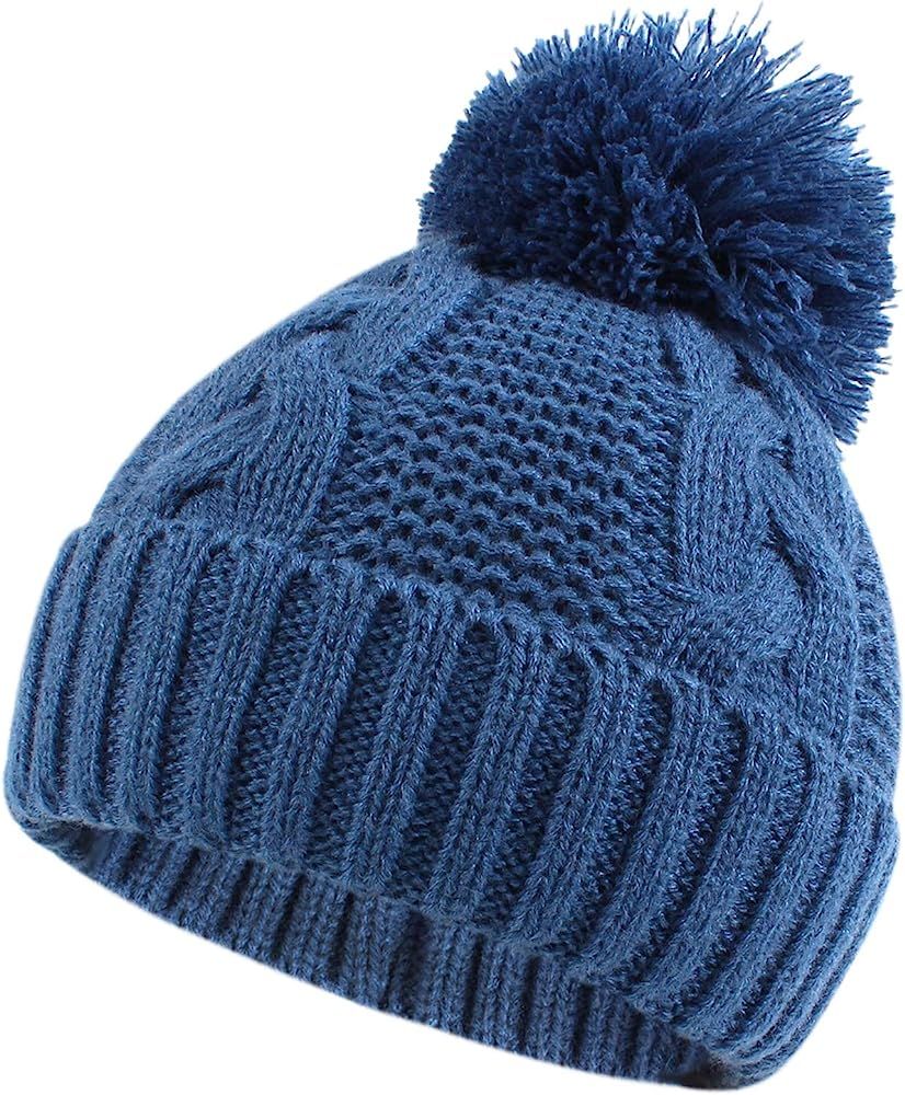 JANGANNSA Winter Knit Baby Hat Twist Warm Beanie for Boys Girls Infant Toddler Baby Beanie with P... | Amazon (US)