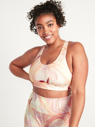 Medium Support PowerPress Strappy Sports Bra for Women XS-XXL | Old Navy (US)