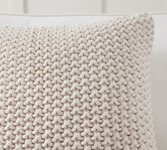 Bayside Seed Stitch Pillow Cover | Pottery Barn (US)