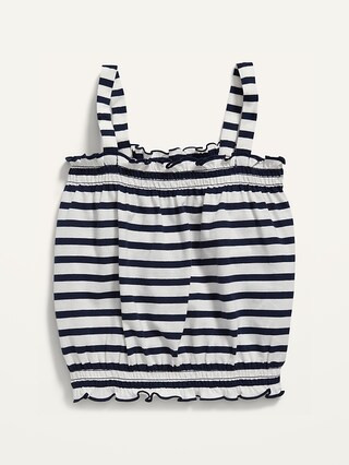 Sleeveless Smocked Lettuce-Edge Top for Girls | Old Navy (US)