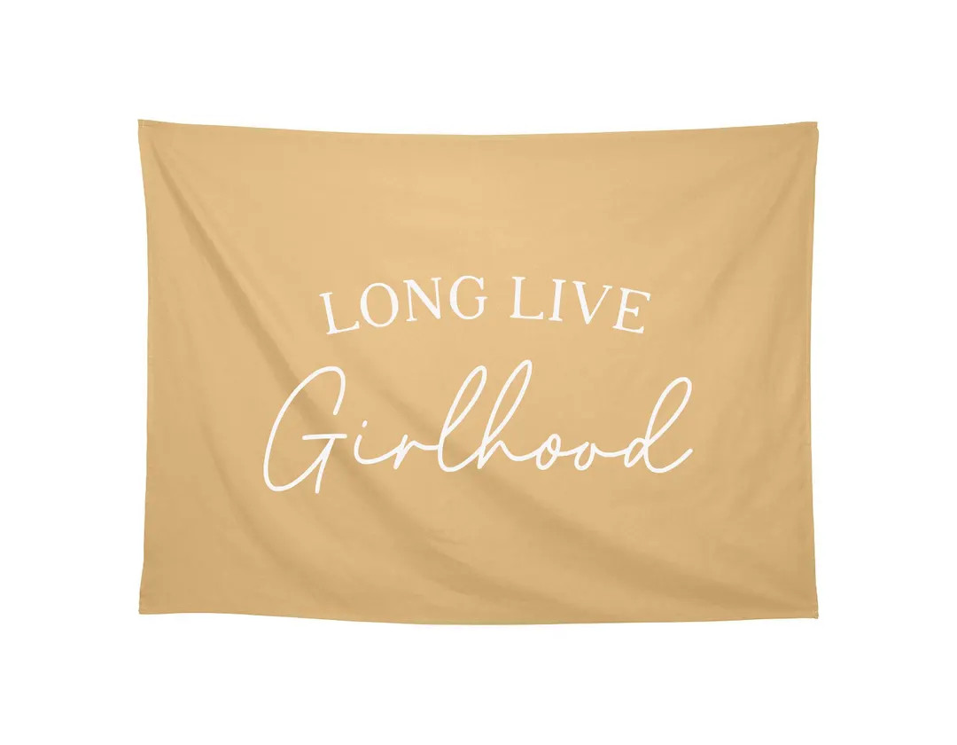 Long Live Girlhood Banner | Girls Room Decor, Playroom Tapestry, Kids Wall Hanging, Girlhood Flag... | Etsy (US)