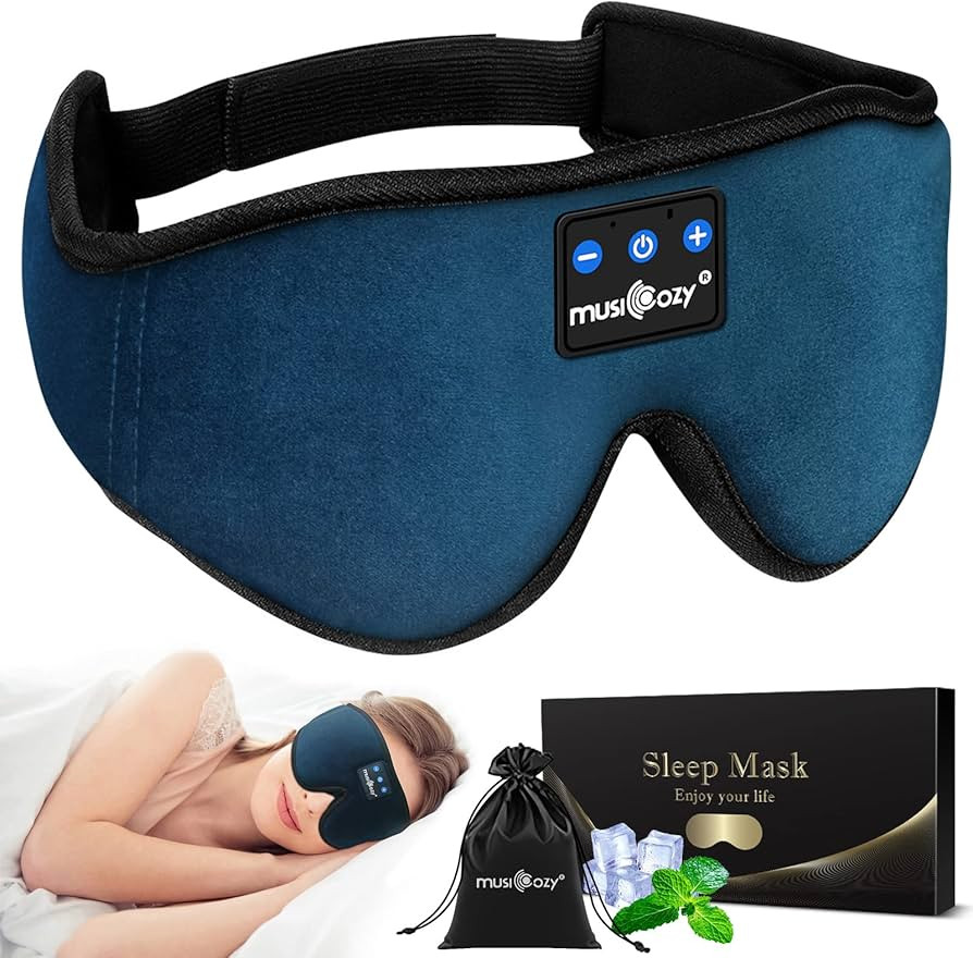 MUSICOZY Sleep Headphones, Bluetooth 5.4 Sleep Mask Headband Headphones Sleeping Eye Mask, Wirele... | Amazon (US)