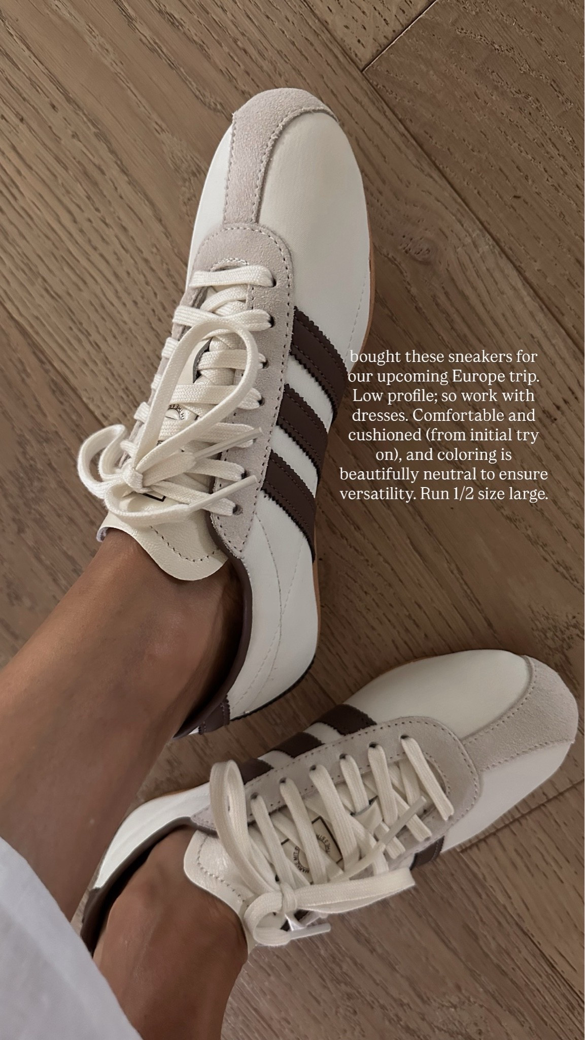 I’m a 6.5 wearing a 6…. 
Linking at two retailers for size 
Sneakers for walking around Europe

#LTKOver40