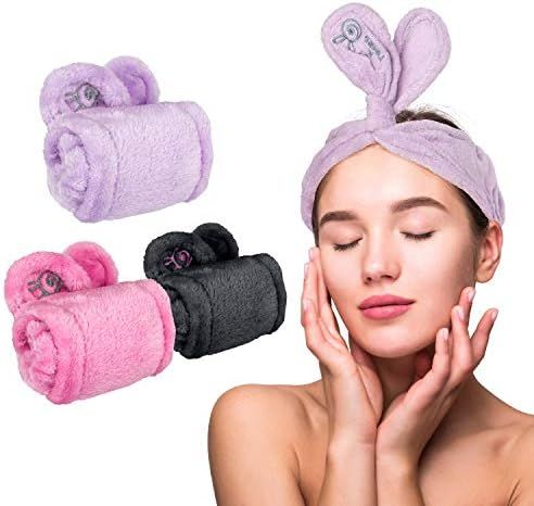Lindo Twist-N-Twirl Facewash Headband - One Size Fits All, Adjustable, Comfortable Plush Fabric, Non | Amazon (US)