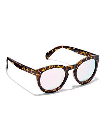 Goldtone-Accent Faux-Tortoise Sunglasses | New York & Company