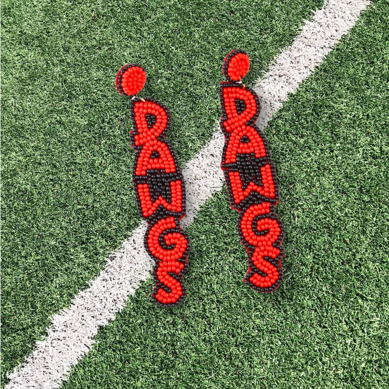 Game Day Beaded Earrings / Seed Bead / College Football / Team Colors / Game Day and Tailgate Fas... | Etsy (US)