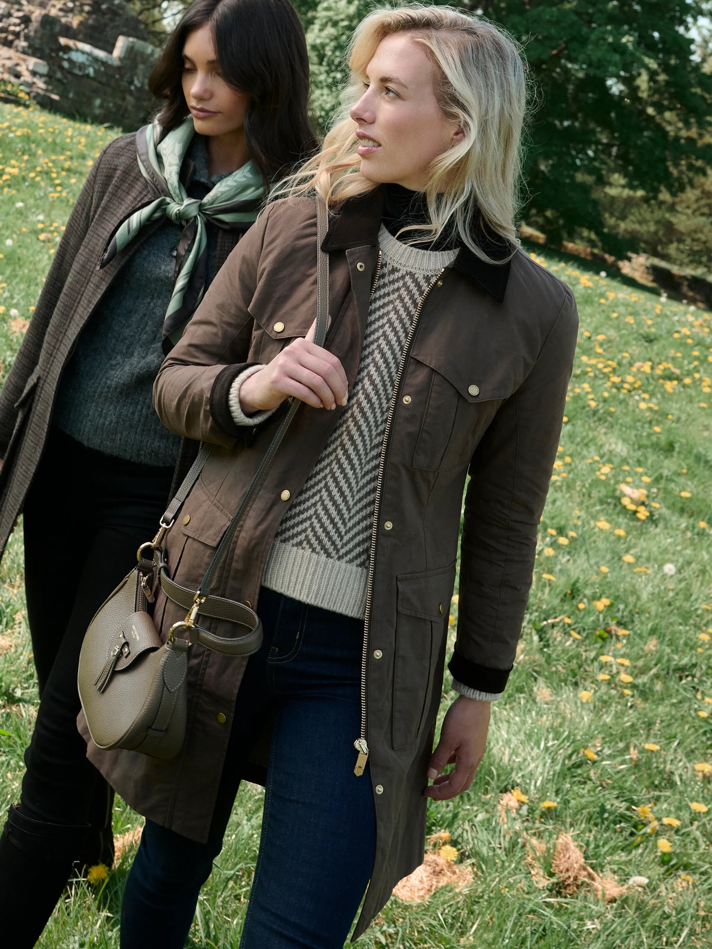 Violet - Women's Wax Longline Coat - Broken | Fairfax & Favor | Fairfax & Favor (UK)