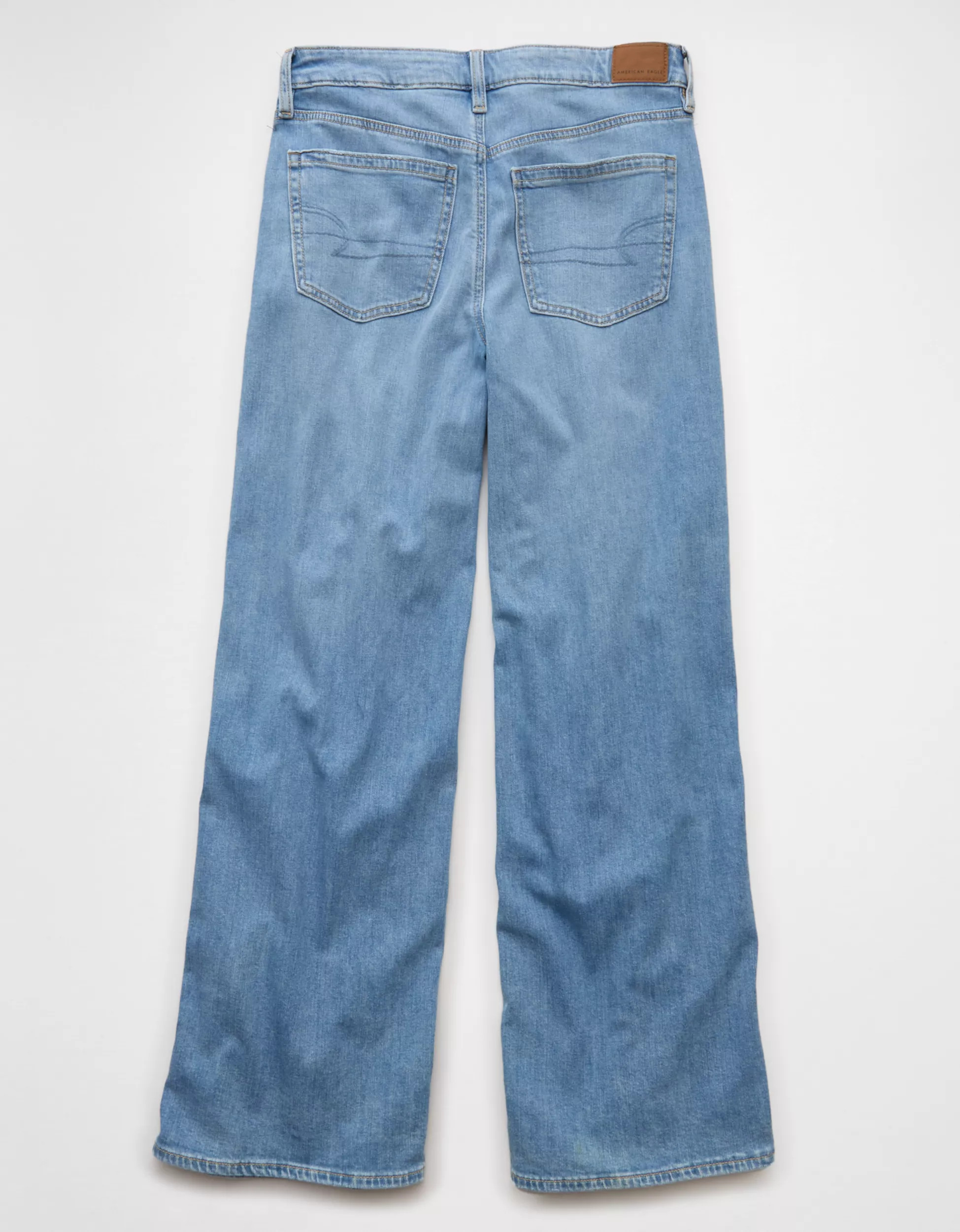 AE Dreamy Drape Ripped Low-Rise Ultra Wide-Leg Jean | American Eagle Outfitters (US & CA)