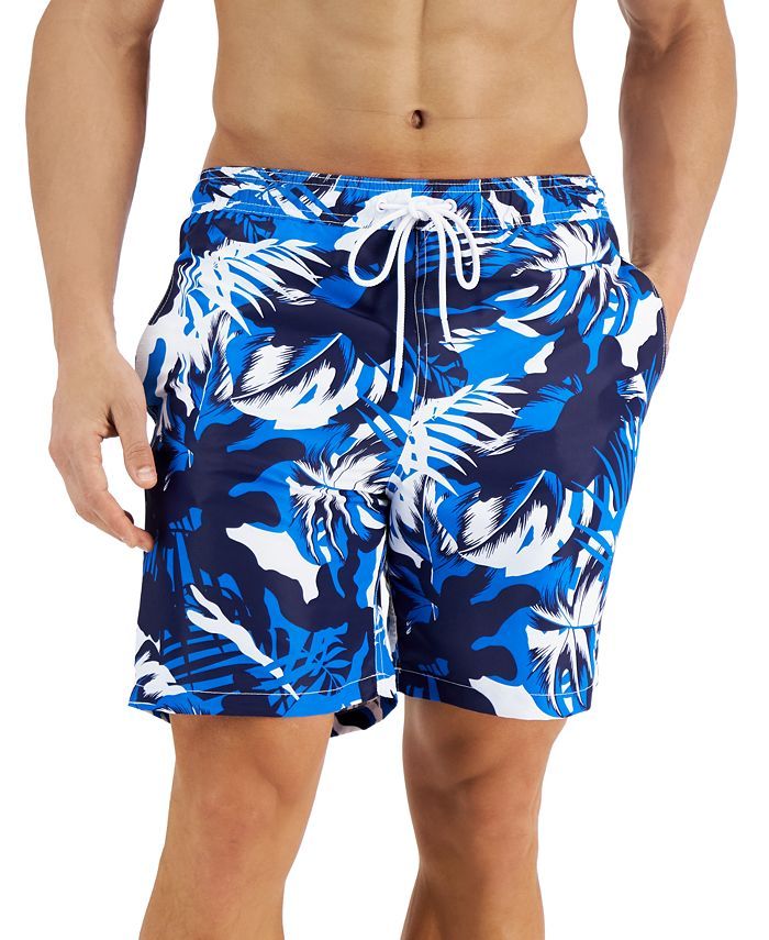 Calvin Klein Men's Quick-Dry UPF 50+ Island Camo Swim Trunks & Reviews - Swimwear - Men - Macy's | Macys (US)