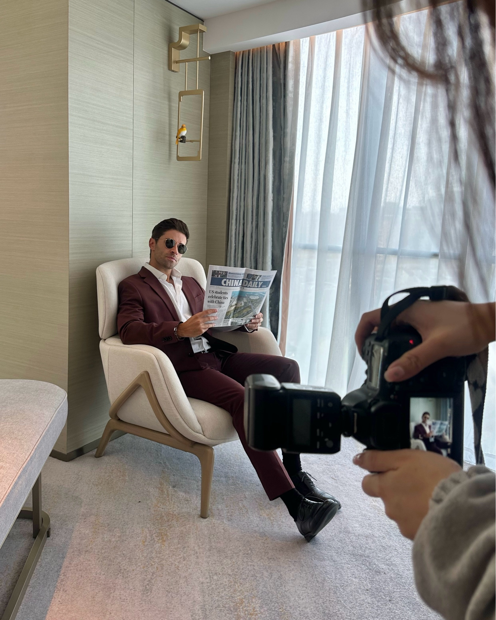 My favorite maroon suit 