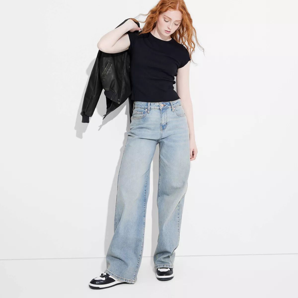 Women's High-Rise Wide Leg Baggy Jeans - Wild Fable™ | Target