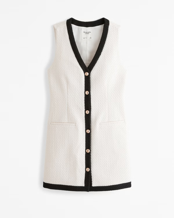 The A&F Mara Tweed Vest Mini Dress | Abercrombie & Fitch (US)