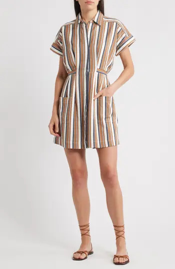 Cleobella Sable Stripe Shirtdress in Giatta Stripe at Nordstrom Rack, Size Large | Nordstrom Rack