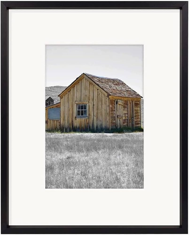 Golden State Art, 8x10 Aluminum Photo Frame for 5x7 Pictures with Ivory Mat Easel Stand for Table... | Amazon (US)