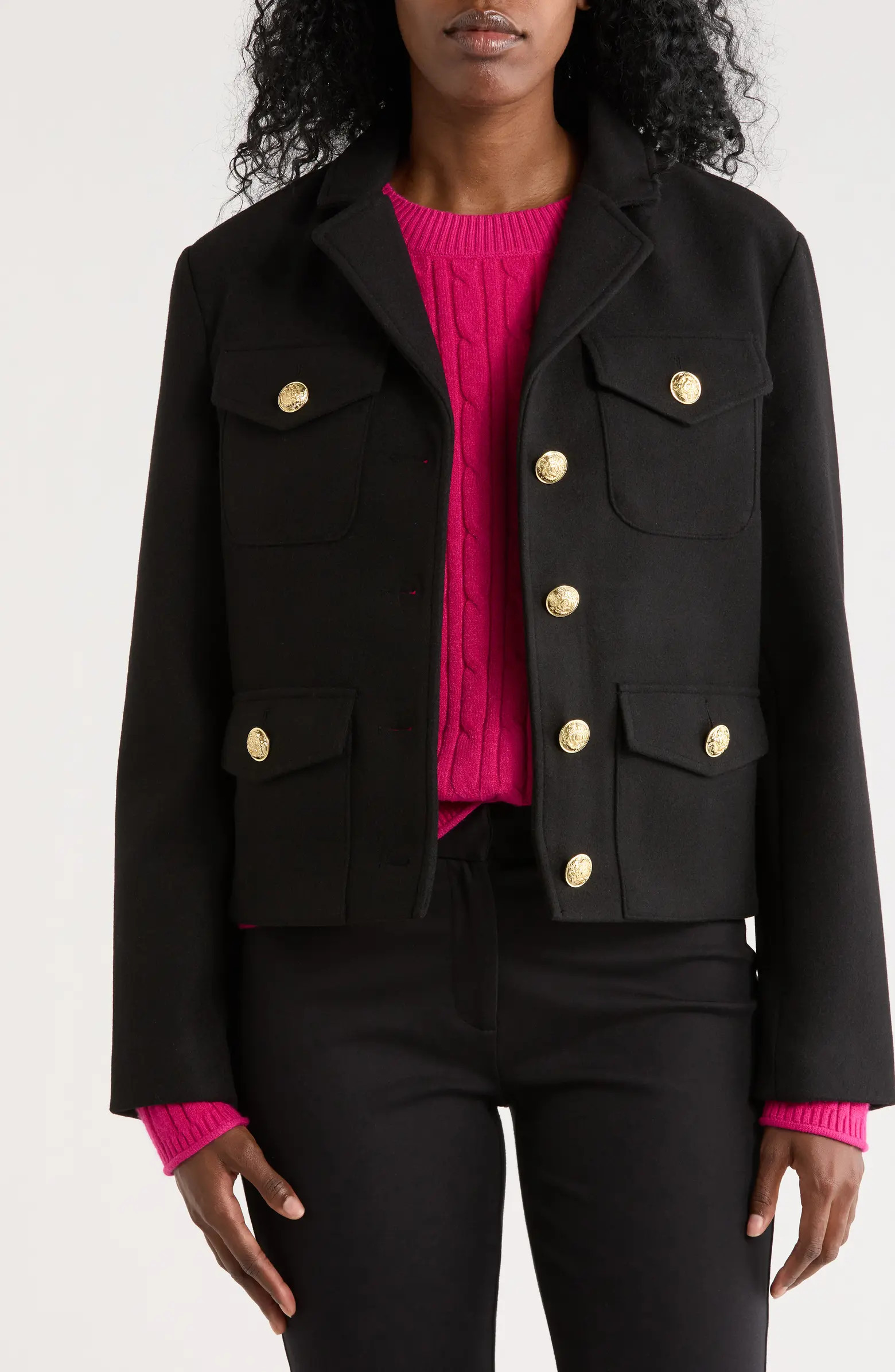 DKNY Jeans Crop Button Jacket | Nordstromrack | Nordstrom Rack