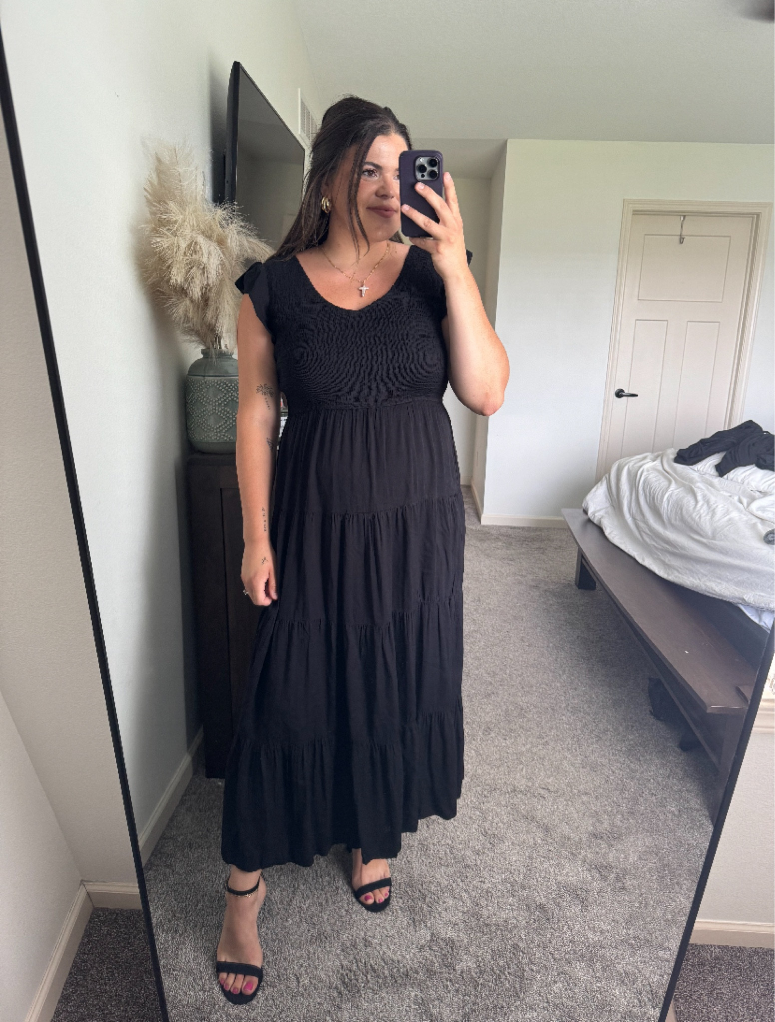 I love this black wedding guest dress for a summer wedding! I’m wearing a size XL. 

#LTKStyleTip #LTKMidsize #LTKWedding