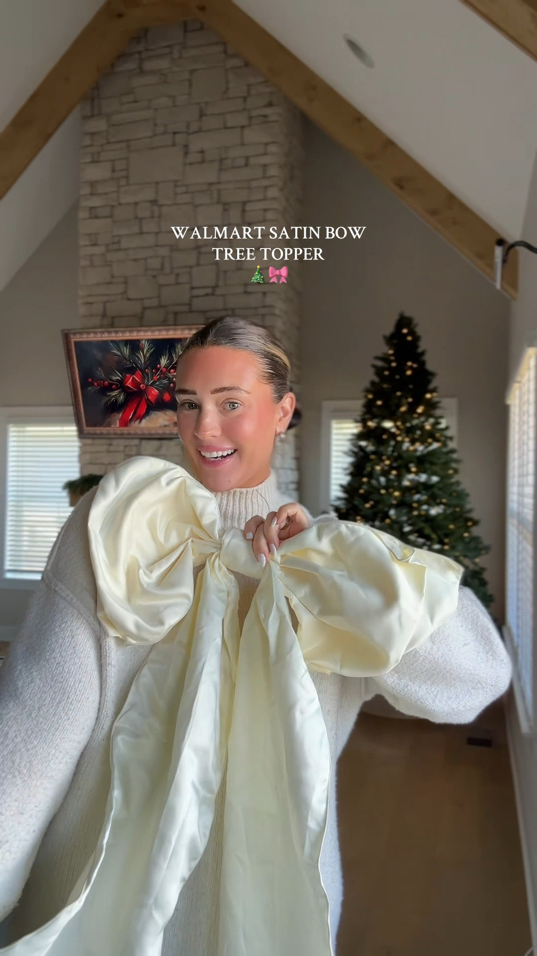 Oversized satin bow tree topper from Walmart! 

#LTKFindsUnder50 #LTKGiftGuide #LTKHoliday