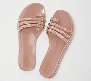 Vince Camuto Studded Jelly Sandals - Elishenta | QVC